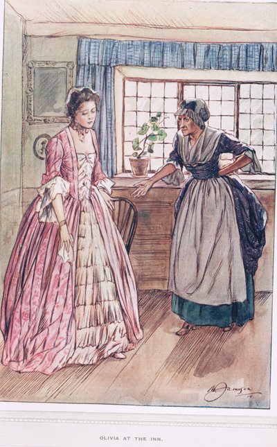 Olivia at the Inn, illustration from 